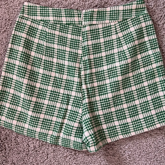 NWOT Green and White Plaid Crop Top and Skort Set Size 6 - Picture 5 of 10